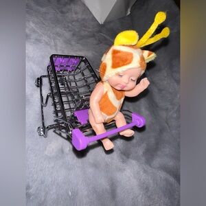 Mini Baby doll & Grocery cart